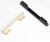 Möbelgriff Novo – klassischer Aufsatzgriff in Schwarz oder gebürstetem Gold, Größen 96–768 mm. Im modernen Glamour-Stil, für Küchenschränke, Kommoden und Schreibtische – egriffe.de