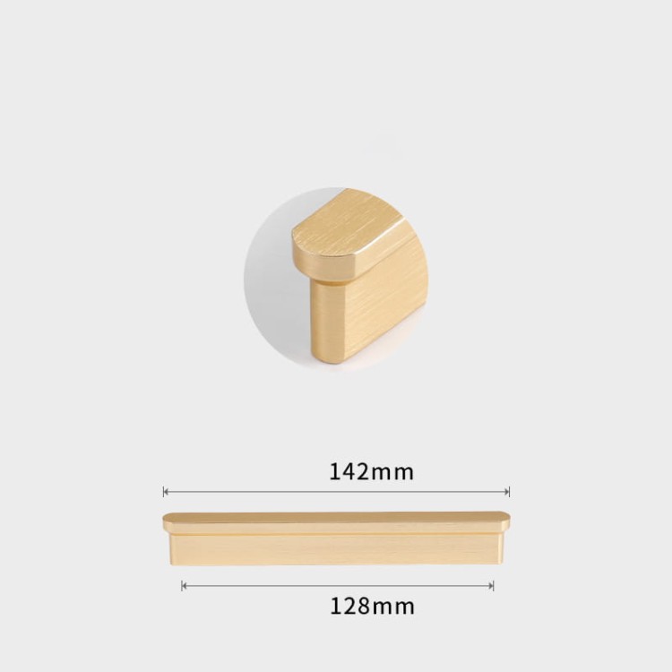 Möbelgriff Ema – Eck-Kantengriff in Schwarz, Gold oder gebürstetem Grau. Größen 96–960 mm, ideal für Küchenschränke, Schubladen, Kommoden und Badmöbel – egriffe.de