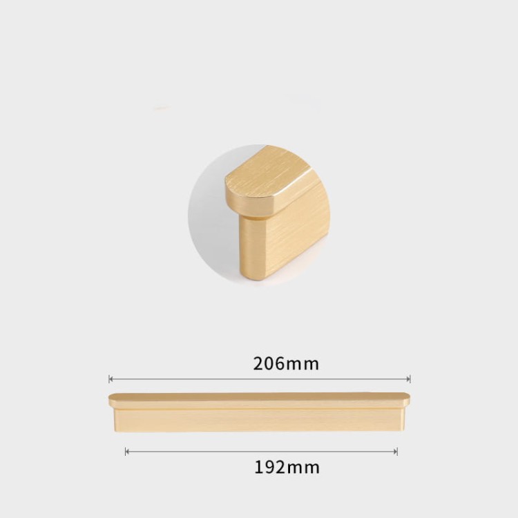 Möbelgriff Ema – Eck-Kantengriff in Schwarz, Gold oder gebürstetem Grau. Größen 96–960 mm, ideal für Küchenschränke, Schubladen, Kommoden und Badmöbel – egriffe.de
