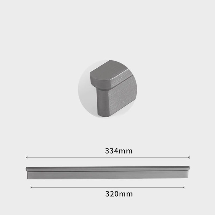 Möbelgriff Ema – Eck-Kantengriff in Schwarz, Gold oder gebürstetem Grau. Größen 96–960 mm, ideal für Küchenschränke, Schubladen, Kommoden und Badmöbel – egriffe.de