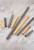 Möbelgriff Terra – moderner minimalistischer Griff in Gold oder gebürstetem Grau. Größen 96, 128, 192, 320, 768 und 960 mm. Für Küchen- und Badschränke sowie Schubladen – egriffe.de