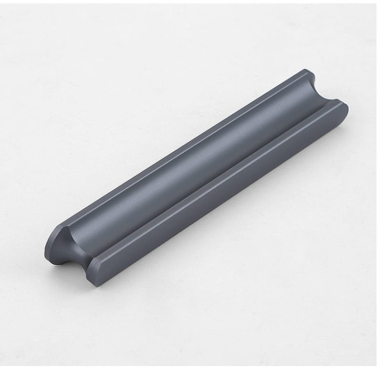 Möbelgriff Tonta – moderner Griff in Schwarz oder Grau, erhältlich in 96, 128, 160, 320, 576 und 960 mm. Für Küchen, Schränke, Schubladen, Kommoden, Bad- und Büromöbel – egriffe.de