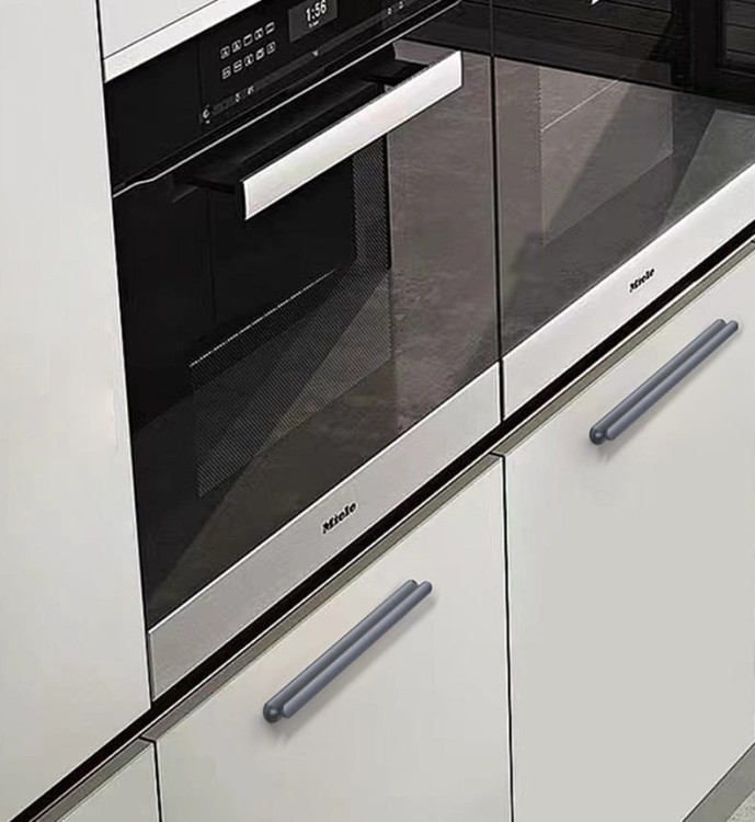 Möbelgriff Tonta – moderner Griff in Schwarz oder Grau, erhältlich in 96, 128, 160, 320, 576 und 960 mm. Für Küchen, Schränke, Schubladen, Kommoden, Bad- und Büromöbel – egriffe.de
