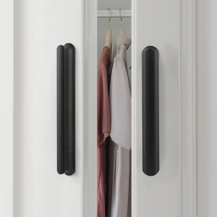 Möbelgriff Tonta – moderner Griff in Schwarz oder Grau, erhältlich in 96, 128, 160, 320, 576 und 960 mm. Für Küchen, Schränke, Schubladen, Kommoden, Bad- und Büromöbel – egriffe.de