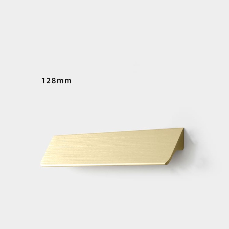 Möbelgriff Fargo – Kantengriff in gebürstetem Gold, gebürstetem Schwarz und gebürstetem Grau. Größen 96, 128, 192, 320 und 800 mm, im Loft-, Modern-, Skandi- und Industrial-Stil – egriffe.de