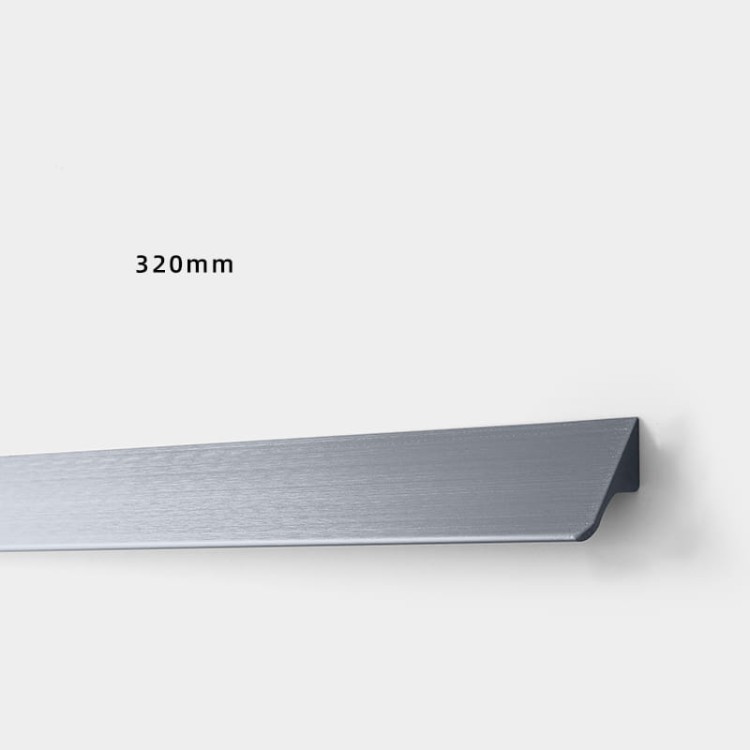 Möbelgriff Fargo – Kantengriff in gebürstetem Gold, gebürstetem Schwarz und gebürstetem Grau. Größen 96, 128, 192, 320 und 800 mm, im Loft-, Modern-, Skandi- und Industrial-Stil – egriffe.de