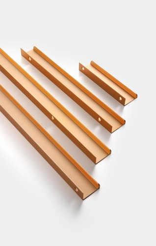 Möbelgriff Lonia – Kantengriff im Industrial-, Loft-, Modern- und Skandi-Stil in Schwarz, Grau, gebürstetem Gold und Champagnergold. Größen 96, 128, 160, 192, 224 und 800 mm – egriffe.at