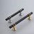 Möbelgriff Pina – eleganter T-Bar-Griff mit dekorativen Stützen in Schwarz-Gold oder Schwarz-Chrom. Als Knopf sowie in 96, 128 und 160 mm erhältlich. Ideal für Schränke, Kommoden und Schiebetüren – egriffe.at