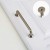 Möbelgriff Grillo – eleganter länglicher Griff und sechseckiger Knopf für Schränke und Schubladen in gebürstetem Gold, Schwarz, gebürstetem Nickel und Perlgrau – egriffe.de.