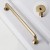 Möbelgriff Grillo – eleganter länglicher Griff und sechseckiger Knopf für Schränke und Schubladen in gebürstetem Gold, Schwarz, gebürstetem Nickel und Perlgrau – egriffe.de.
