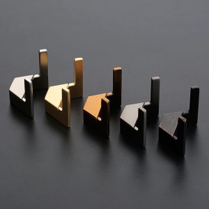 Wandhaken Martin – moderner doppelter Wandhaken für Bad und Flur, Aluminiumhaken in Schwarz, Mattbraun, gebürstetem Nickel, Perlgrau, gebürstetem Gold und ORB, erhältlich im Shop egriffe.de.