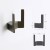 Wandhaken Martin – moderner doppelter Wandhaken für Bad und Flur, Aluminiumhaken in Schwarz, Mattbraun, gebürstetem Nickel, Perlgrau, gebürstetem Gold und ORB, erhältlich im Shop egriffe.de.