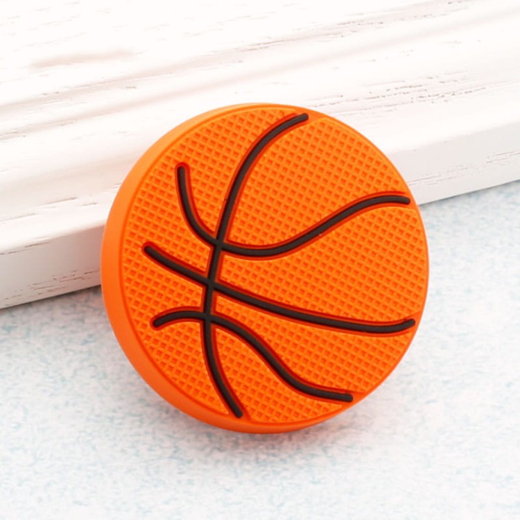 Kinder-Möbelgriff Basketball – orangefarbener Möbelknopf in Form eines Basketballs für Schränke und Kommoden im Kinderzimmer, erhältlich im Shop egriffe.de.