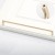 Möbelgriff Loma – schlichter Griff und runder Knopf in gebürstetem Gold, Größe 320 mm, für Schränke und Schubladen, erhältlich im Shop egriffe.de.