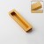Möbelgriff Olivos – länglicher eingelassener Griff für Schränke und Schubladen in Gold, Größe 120 mm, erhältlich im Shop egriffe.de.