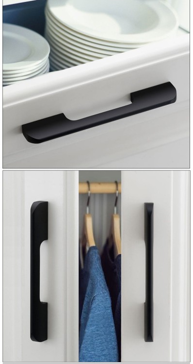 Möbelgriff Garcia – länglicher Griff für Schränke und Schubladen in Champagnergold und Schwarz, erhältlich im Shop egriffe.at