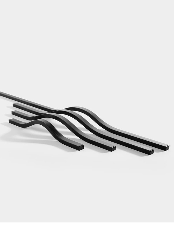 Möbelgriff Imperio – länglicher Griff in Gold, Schwarz oder gebürstetem Grau, aus kratzfestem Metall. Längen 160–800 mm, ideal für große Fronten, Schiebetürschränke und moderne Einbauten.